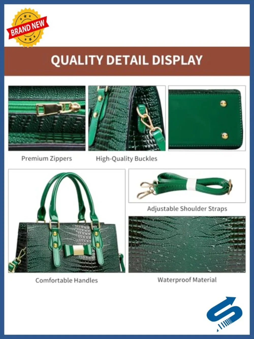 PU Leather Top Handle Satchel Bow Handbag Set with Wallet
